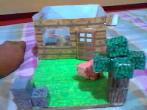 Minecraft papercraft house unfinished - YouTube