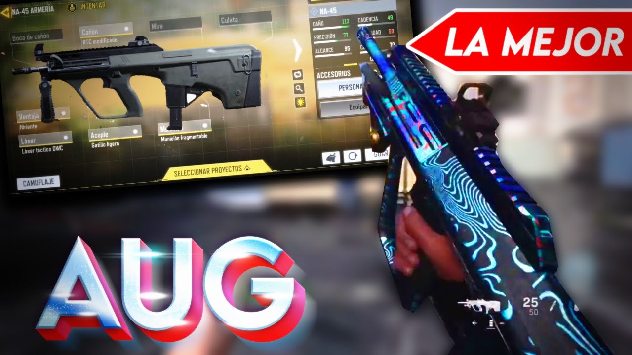 ✅!Mata de 4 Disparos¡ LA MEJOR CLASE y ACCSESORIOS de la AUG (AGR556) Gameplay Cod Mobile