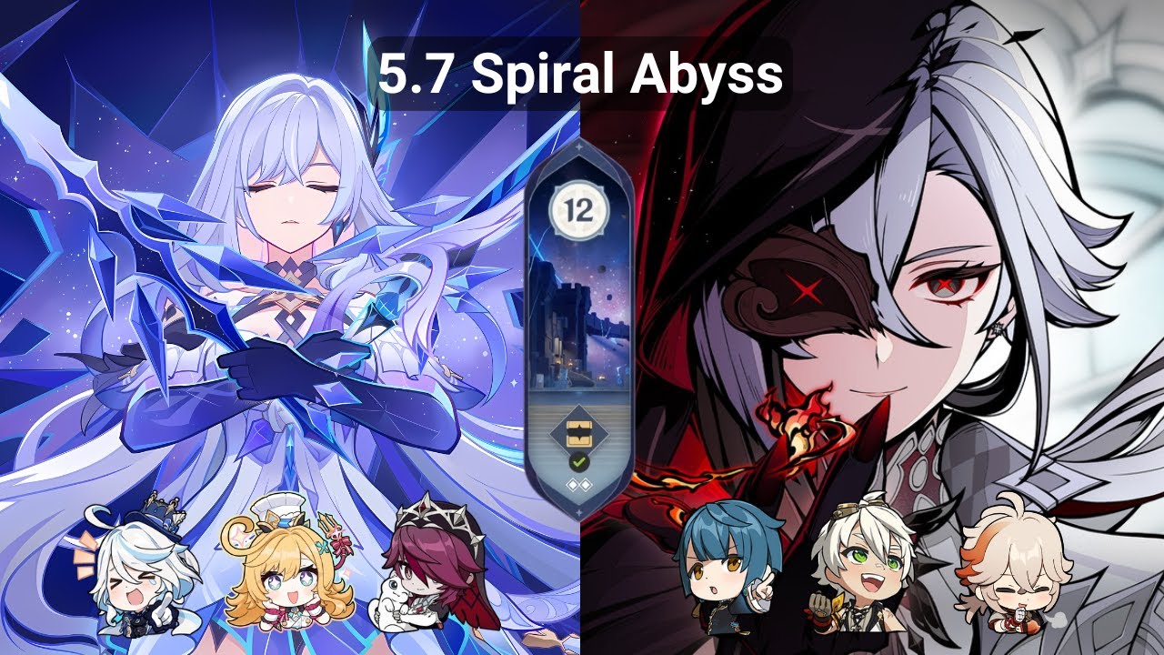 5.7 Spiral Abyss | C0 Skirk Freeze & C0 Arlecchino Vaporize | Genshin Impact