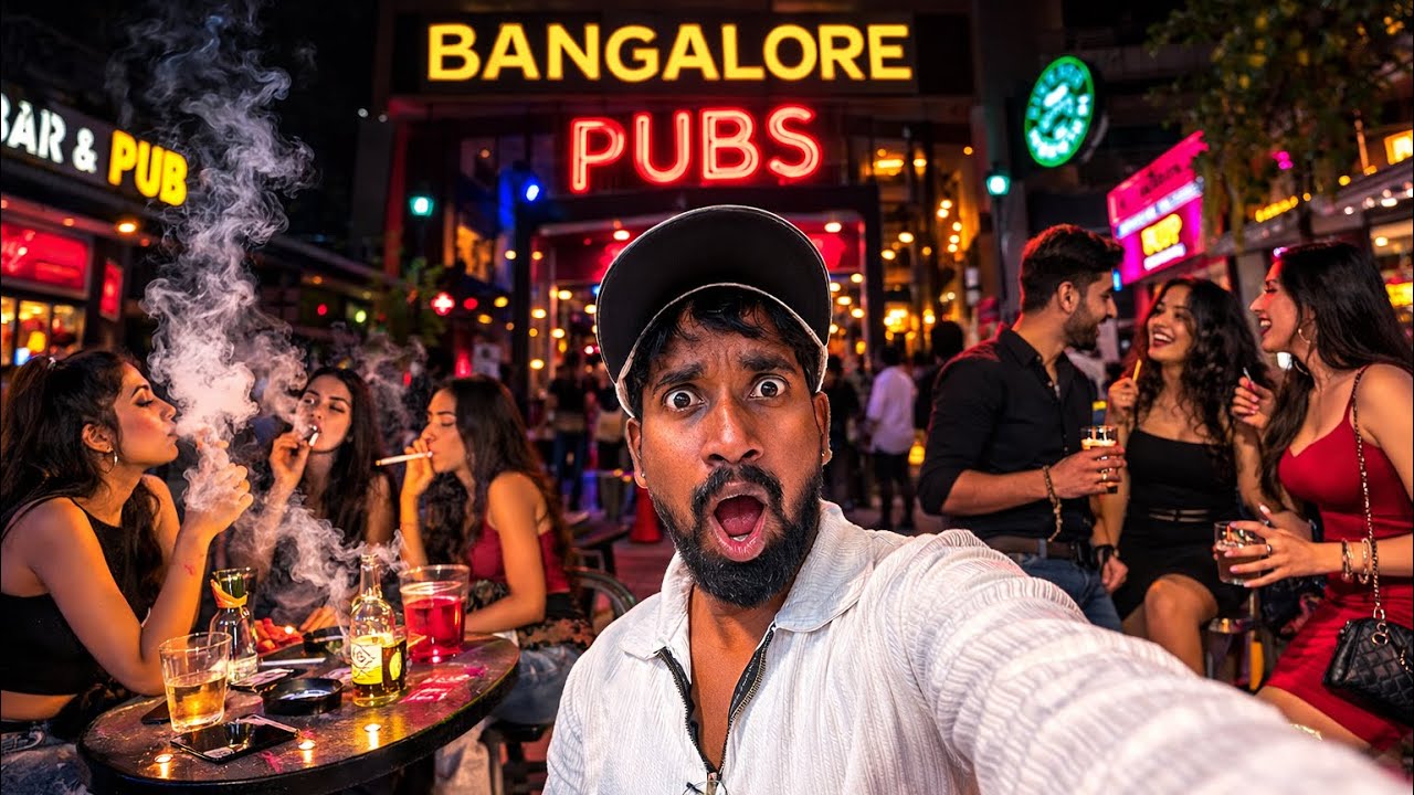 Bangalore Koramangala Night Life / ಫ್ರೀ ಪಬ್ ಹೊಳಗೆಂಗೋಗದು ಬನ್ನಿ ತೋರಿಸ್ತಿನಿ 😳🤩