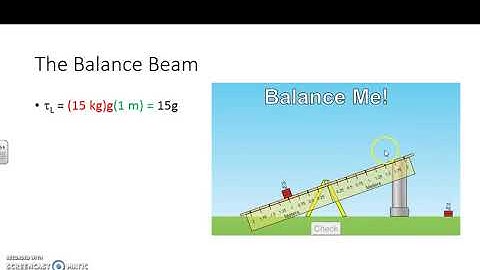 Torque on a Balance Beam: Practice Problem