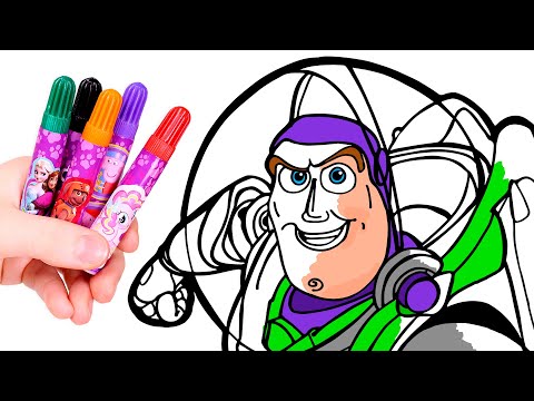 Dibuja y Colorea a BUZZ LIGHTYEAR 👨‍🚀🚀 Dibujos para niños