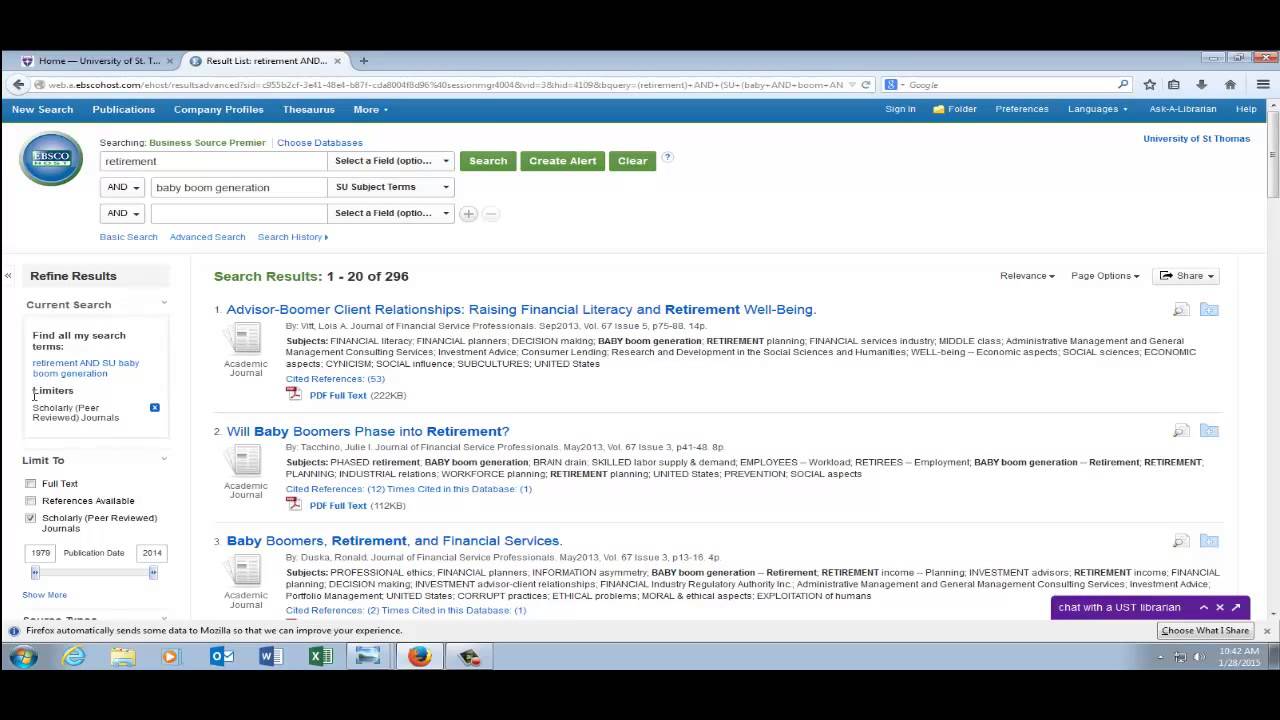 Using Business Source Premier to find Scholarly, PeerReviewed Articles YouTube
