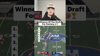Winners of the Draft for Fantasy Football🏈🏆 #nflfootball #fantasyfootball #nfldraft #nflconvo