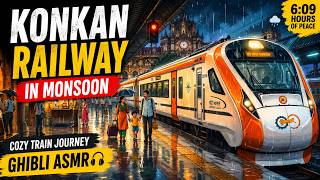 Cozy Train Journey in Monsoon  Konkan Railways Mumbai to Manglore Central ASMR Ghibli screenshot 2