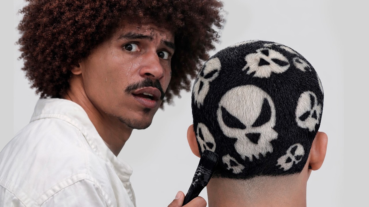 Ele estava cansado do visual comum… então pediu esse corte