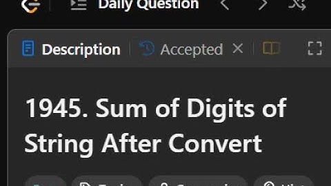 1945. Sum of Digits of String After Convert || Java || LogicBytesbyAK