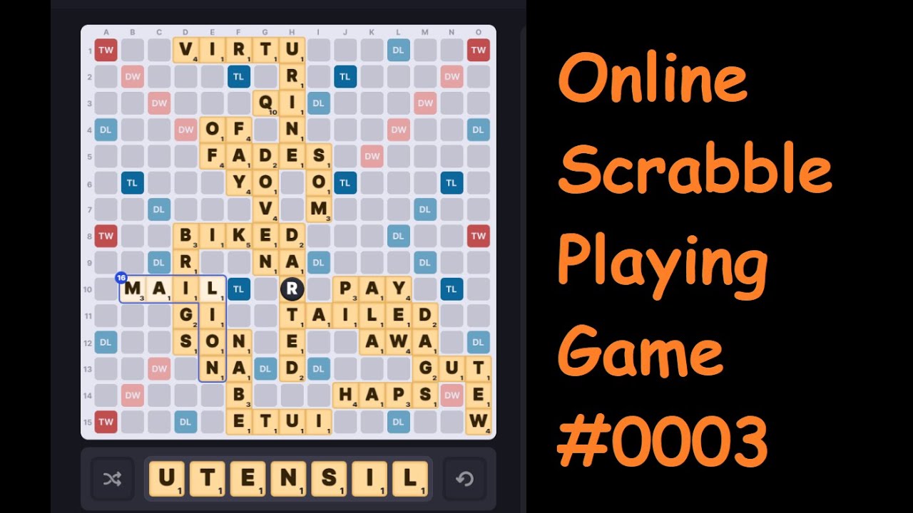 Fast Speed Online Scrabble Playing Game #0003 - YouTube