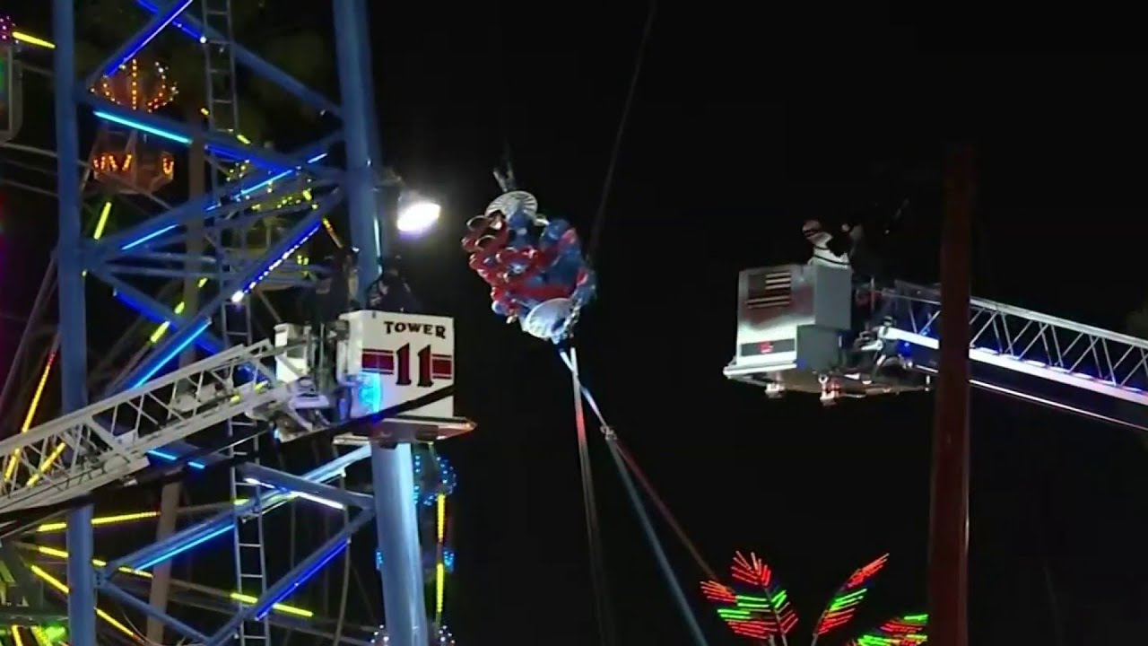 Slingshot attractions close after 2 teens rescued when cable breaks