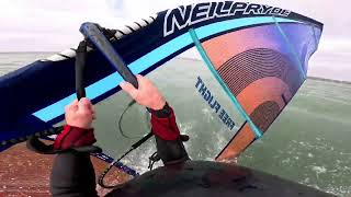Tom and Me Hanging On - Windsurfing Portland Harbour Tue 27 Jan 2026