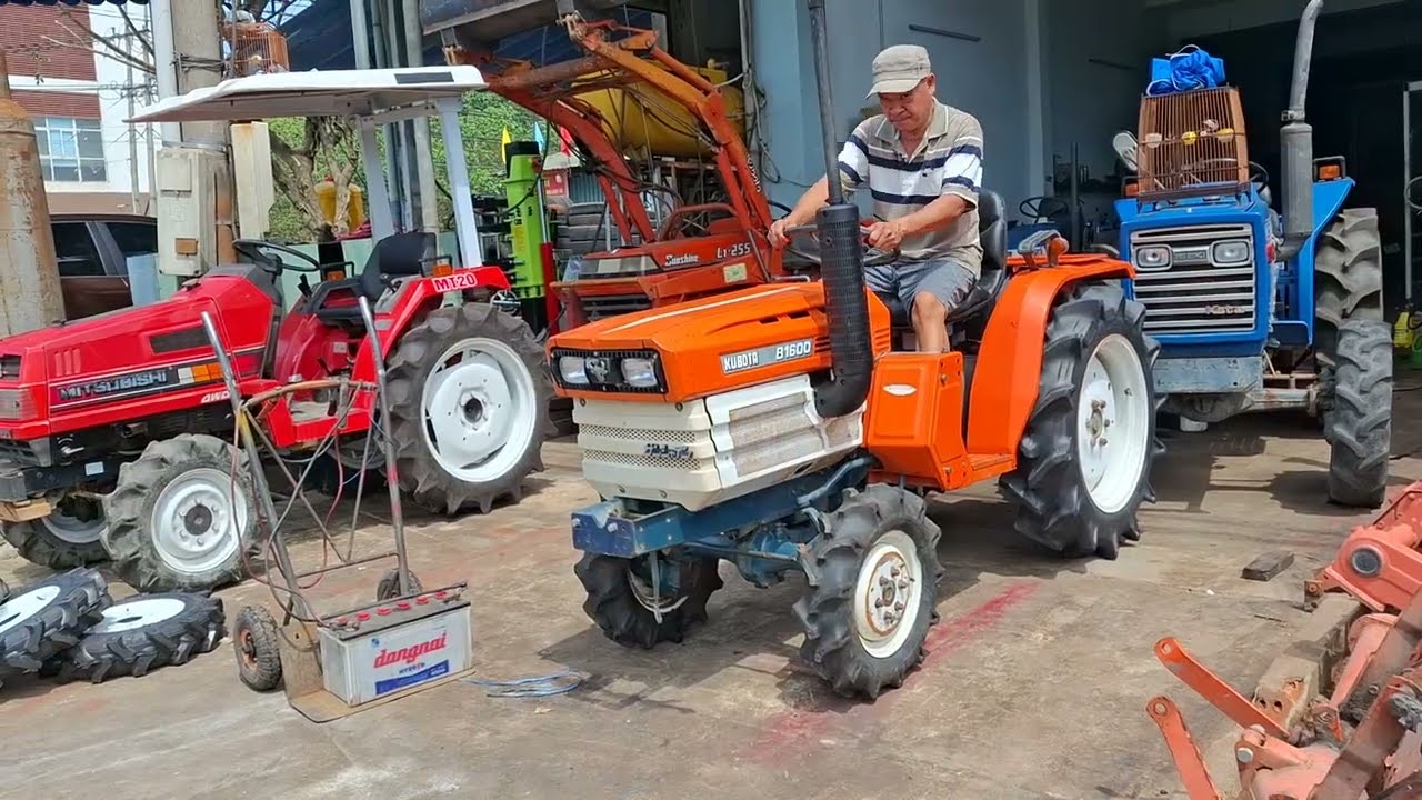 Báo giá máy cày Kubota B1600 mới về đẹp long lanh, số ĐT trong phần mô tả.