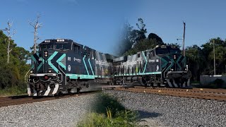 Late Running FEC Train 206 on Tuesday Evening with long train and more 7/21/26