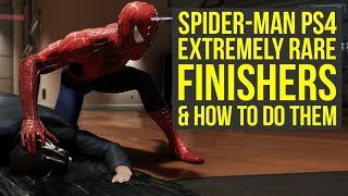 Spider Man PS4 Has Extremely RARE FINISHERS & How To Do Them! (Spiderman PS4 Secrets)