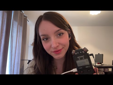 ASMR ear-to-ear whispers and mouth sounds (tascam)