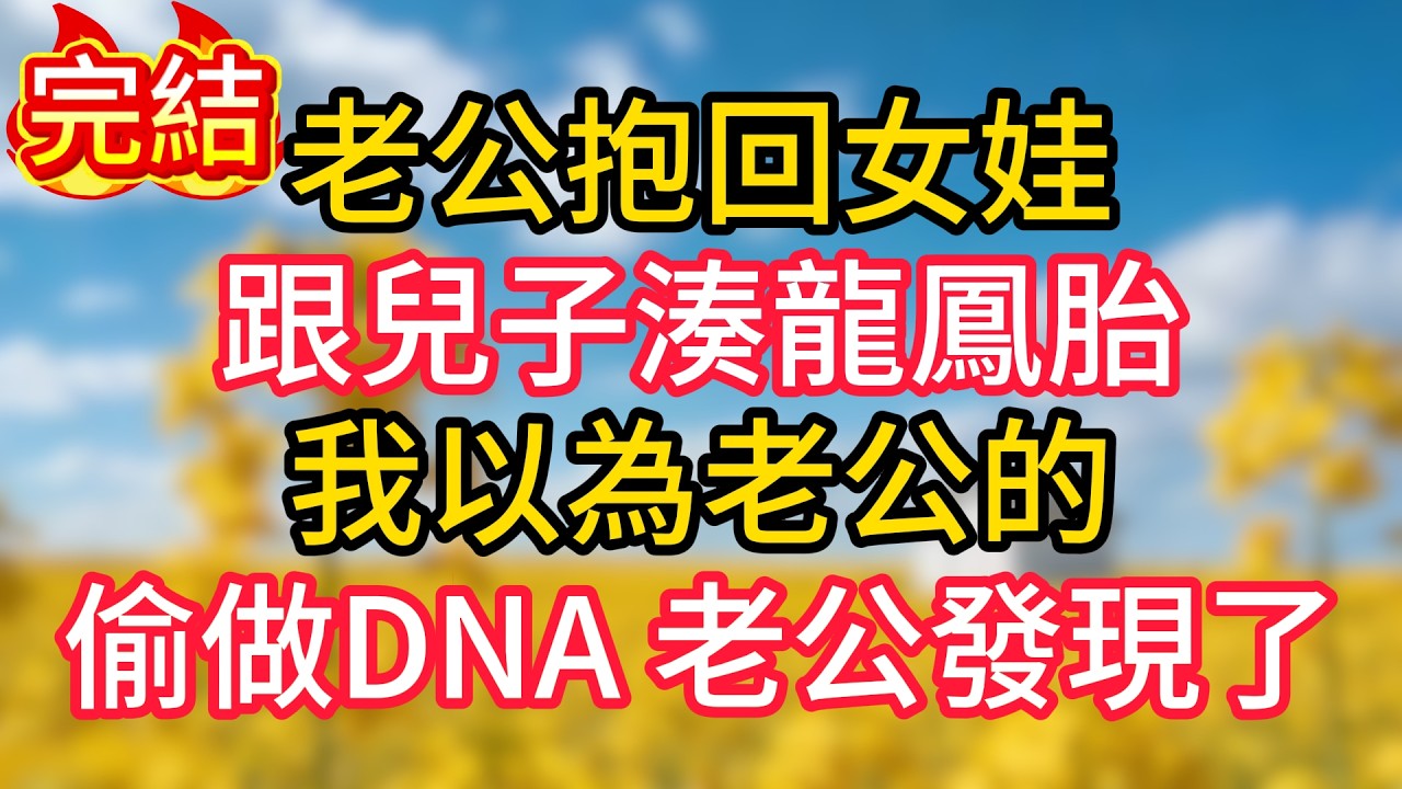 老公抱回女娃,跟兒子湊龍鳳胎,我以為老公的,偷做DNA，老公發現了