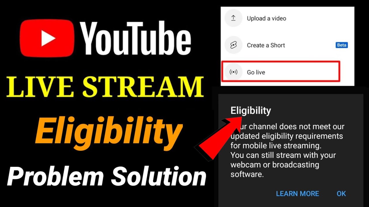 YouTube Live Stream Eligibility Problem Kaise Solve kare? | How To ...