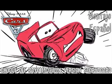 Cars 3 - Choque del Rayo McQueen (Versión Storyboard) Montaje Español