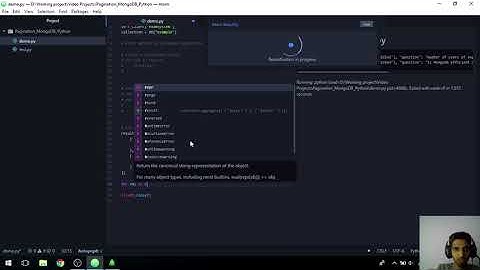 Pagination in MongoDB back-end in  Python.