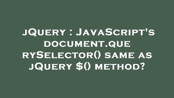 jQuery : JavaScript