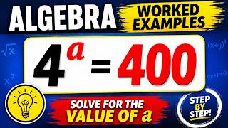 🔥 Exponential Equation Trick! Solve 4ᵃ = 400 | Olympiad Mathematics Problem Explained Step by Step