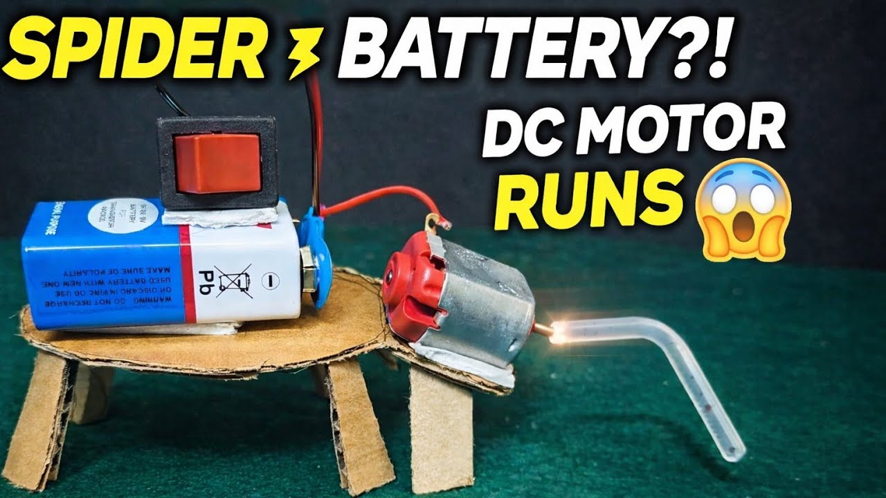 How to make Robot spider using dc motor & battery.