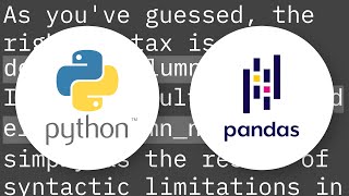 Delete a column from a Pandas DataFrame