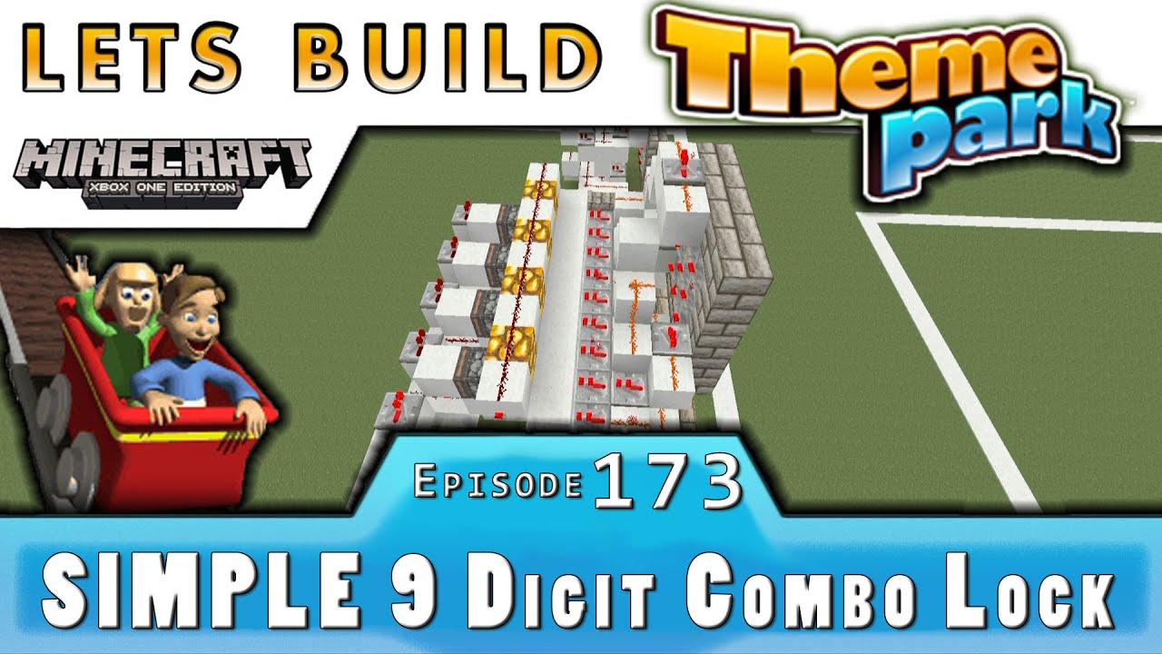 Minecraft :: Lets Build A Theme Park :: SIMPLE 9 Digit Combination Lock ...