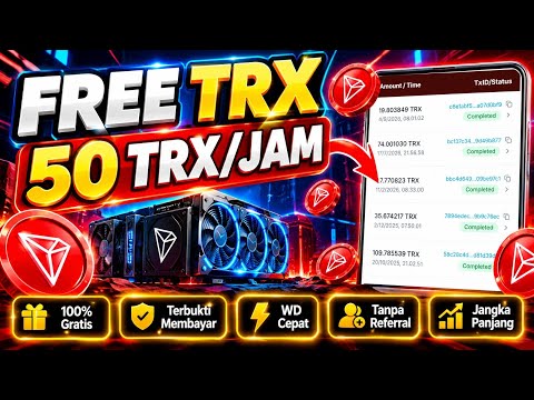Cara Dapat TRON Gratis 50 TRX Tiap Jam ! Website Penghasil Crypto 2026 Terbukti Membayar