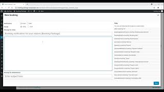 How do I send a booking email with a plugin [booking package]
