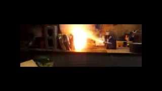 75 Caliber Brass Black Powder Cannon Firing in Slow Motion
