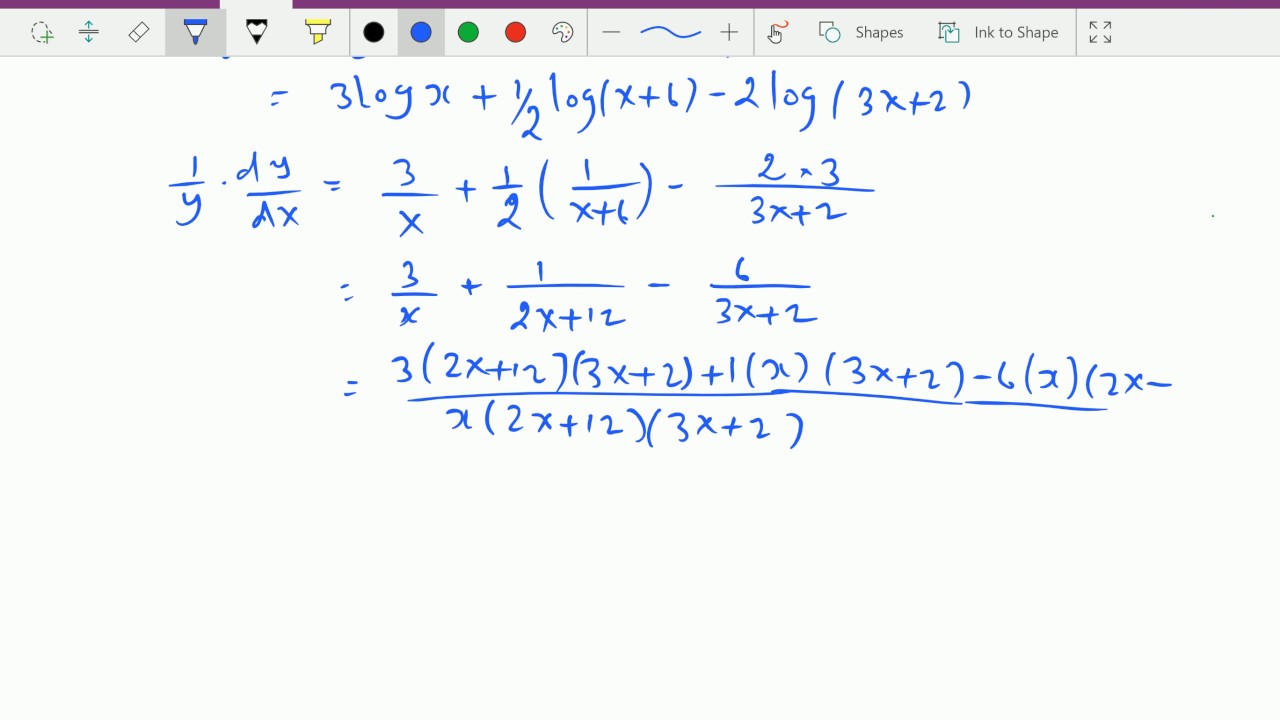 Calculus ( Differetiation of logarithmic functions