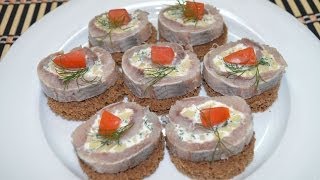 Канапе с селедкой Канапе с селедкой