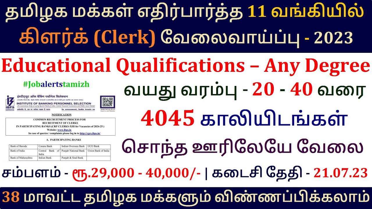 Ibps clerk notification 2023 4045 vacancy ibps clerk syllabus 2023