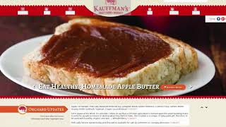 Kauffman's Fruit Farm Apple Butter Spanish Video