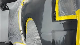 START TO FINISH SPRAY PAINTING JOB DODGE RAM