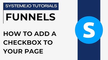 How to add a checkbox to your page | systeme.io tutorials
