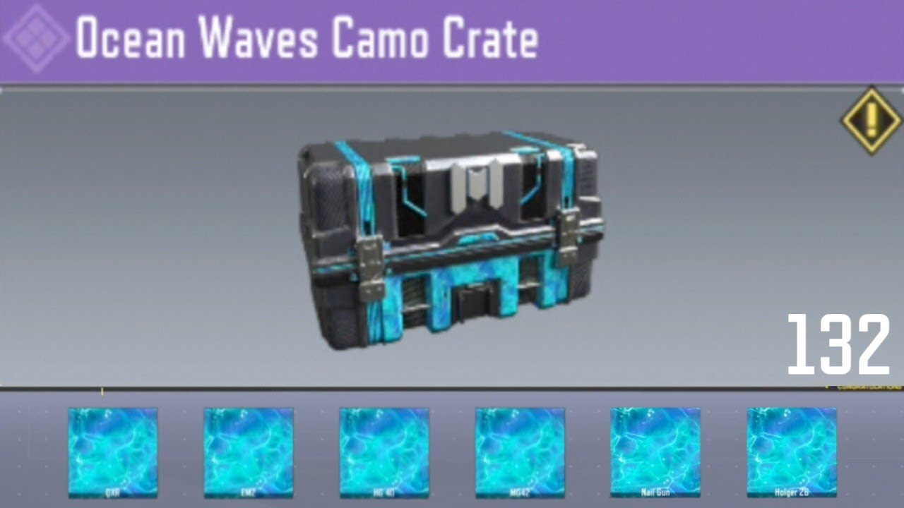 How to Get All 132 Ocean Waves Camo Crates in COD Mobile - YouTube