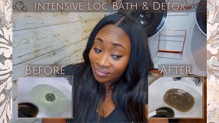 Intensive loc bath 🛀🏾 & detox | Build up removal, re-twist & style | Styles by Shimiko