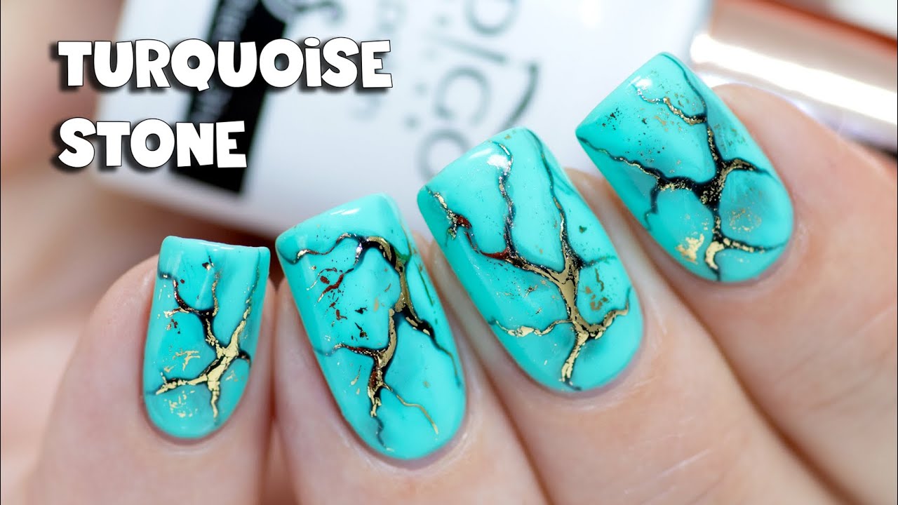 1. Brown and Turquoise Ombre Nails - wide 3