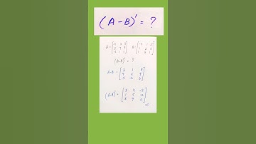 Transpose of A-B matrix#trending #maths#class12maths#transposeofmatrix#mattix
