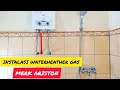 Instalasi water heater gas Ariston