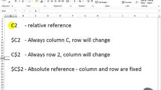 Famous Microsoft Excel 2013 Tutorial 26  Absolute & Relative Addressing Wealth