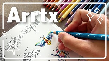 Color with me 🧡🐝 | Arrtx 126 Colored Pencils Review - Are they worth it?