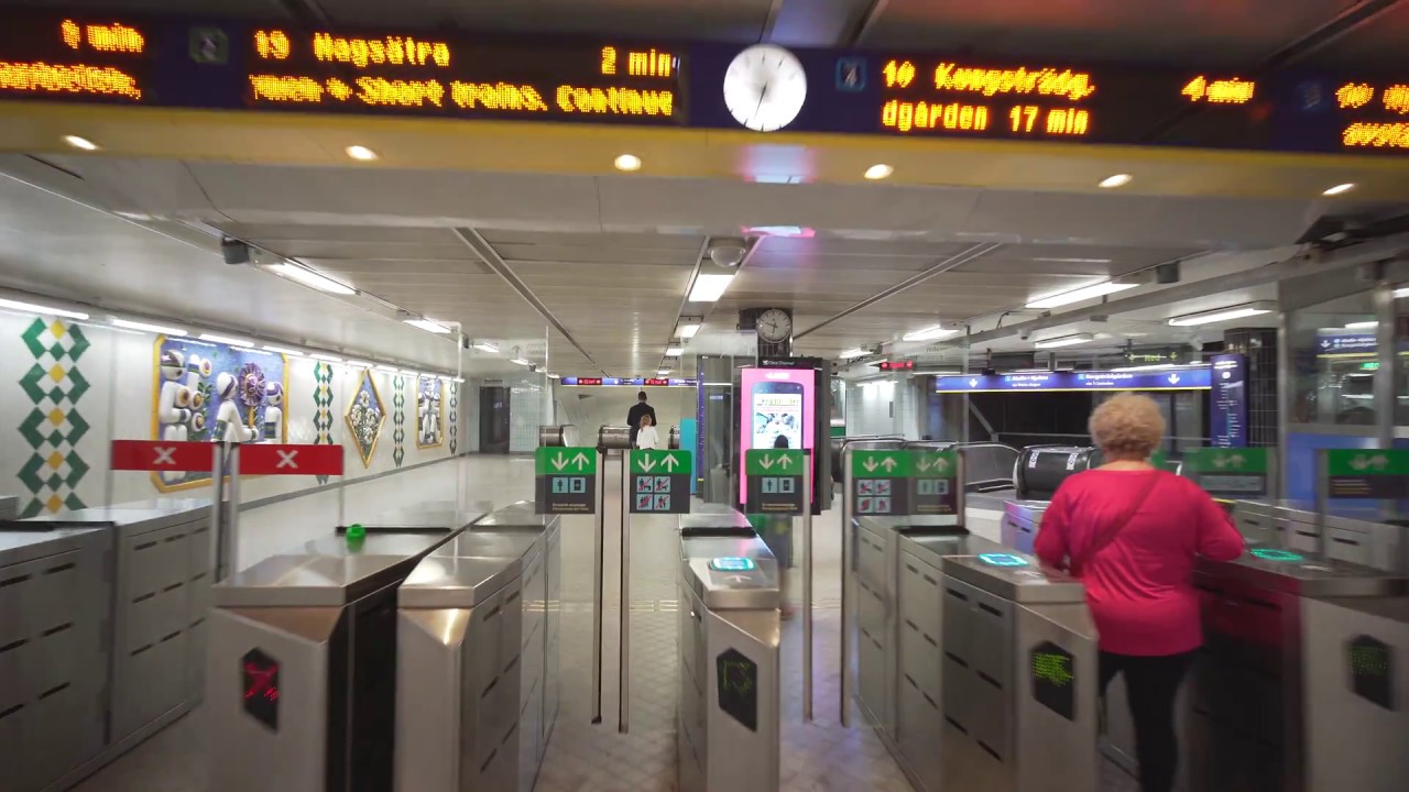 Sweden, Stockholm, subway ride from Fridhemsplan to Åkeshov