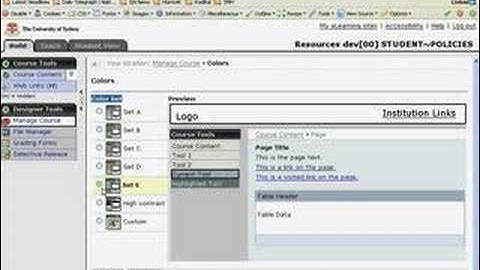 WebCT- Change background colour