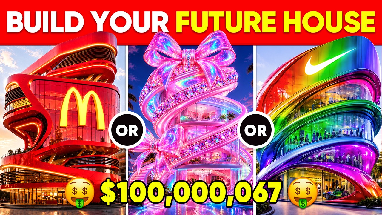 Would You Rather - Build Your FUTURE Luxury Dream House 🤖🏡🌈🤑 Moca Quiz