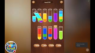 Famous Level 172 Water Sort  Can You Beat Level 171–180 Without Any Hints? Watch and Learn! 🎯 Net Worth