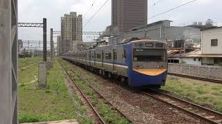 (4K) 2183次 區間車 EMU701, EMU702停靠及離開北新竹車站