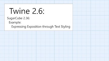 Twine 2.6: SugarCube 2.36: Introduction: Example: Expressing Exposition through Text Styling