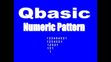 Numeric Pattern In Qbasic ||Qbasic Pattern||Numeric Pattern Program In Hindi